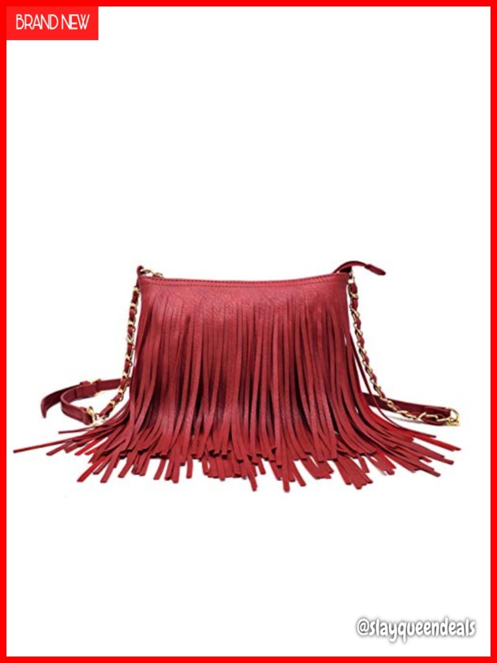 Fringe Crossbody Shoulder Bag with Adjustable Strap Tassel Messenger Purse